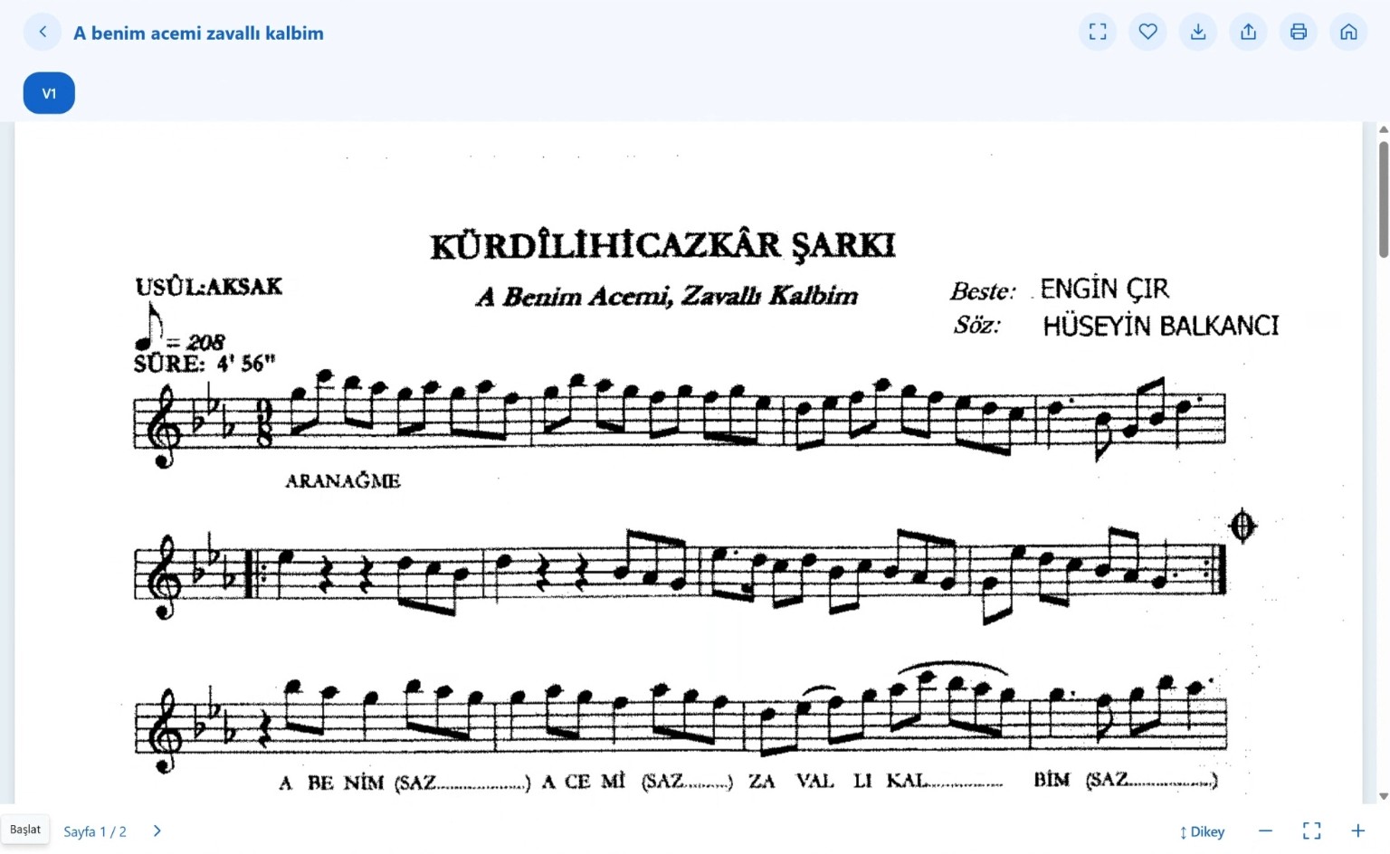 Nota görüntüleme